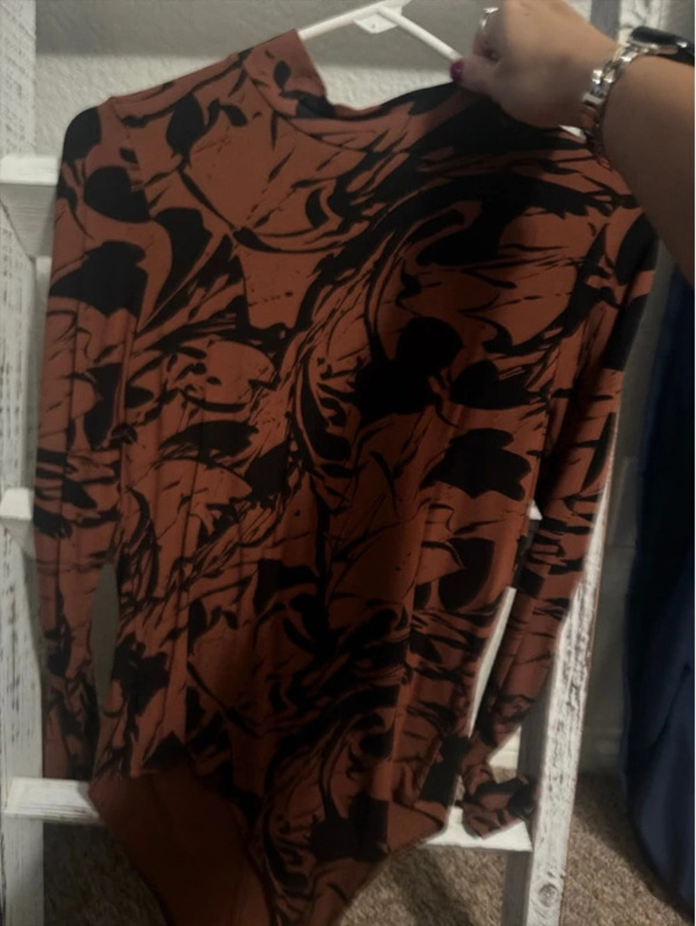 Black and Brown Marble Target Turtleneck